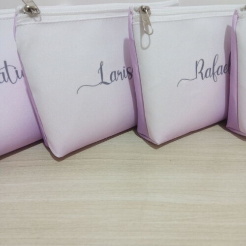 Necessaire Lilas, Lavanda, Personalizada com Nome