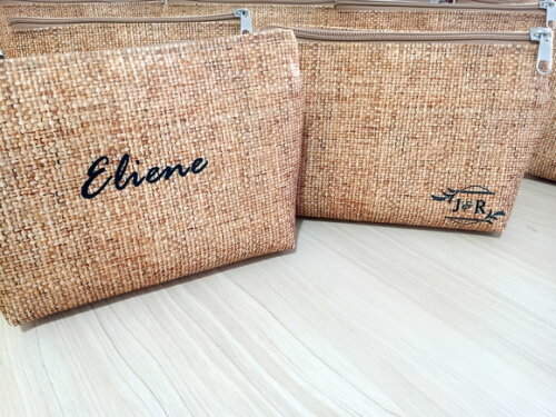 Necessaire Personalizada Juta, Cru, Rustica Casamento