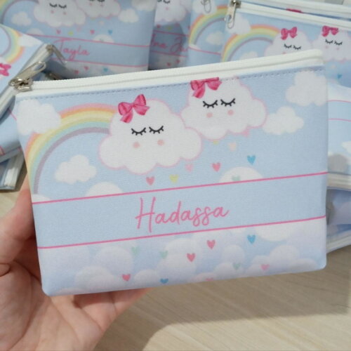 Necessaire Personalizada Lembrancinha Infantil Nuvem Chuva