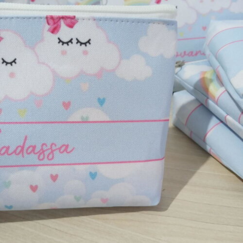 Necessaire Personalizada Lembrancinha Infantil Nuvem Chuva
