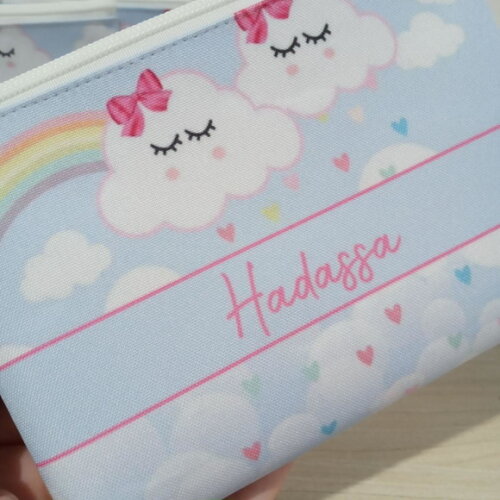 Necessaire Personalizada Lembrancinha Infantil Nuvem Chuva