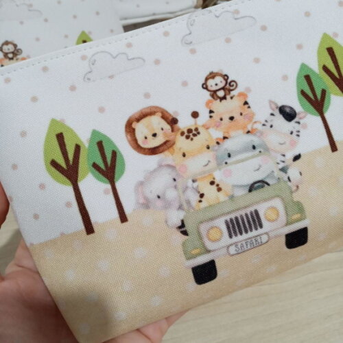 Necessaire Personalizada Lembrancinha Infantil Safari