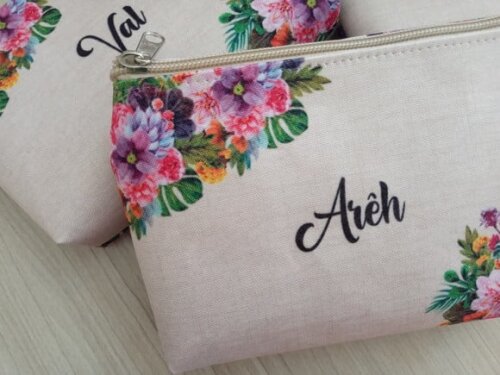 Necessaire Personalizada, Lembrancinha | Estampa Rustica Jut