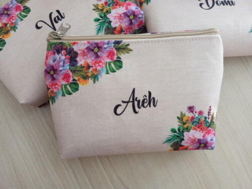 Necessaire Personalizada, Lembrancinha | Estampa Rustica Jut