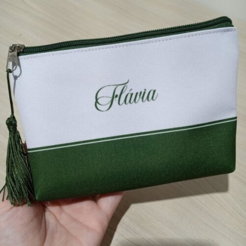 Necessaire Verde Oliva, Musgo Personalizada