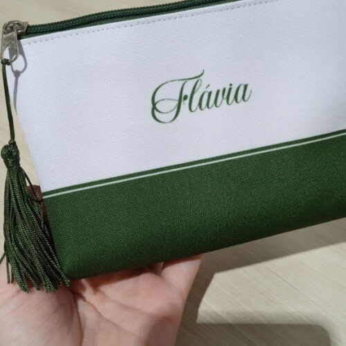 Necessaire Verde Oliva, Musgo Personalizada