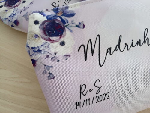 Necessaires Personalizadas Floral Lilas Lavanda