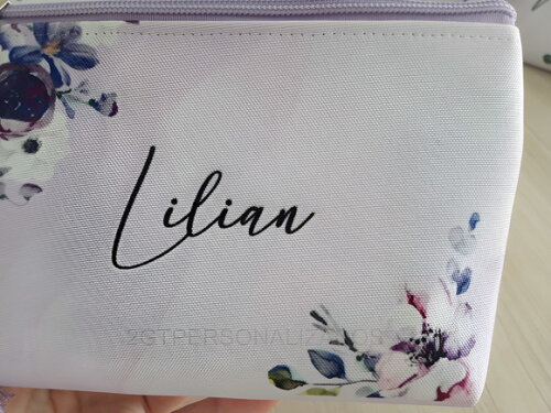Necessaires Personalizadas Floral Lilas Lavanda