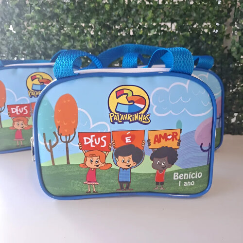 Lembrancinha para festa infantil - bolsinha personalizada 3 palav