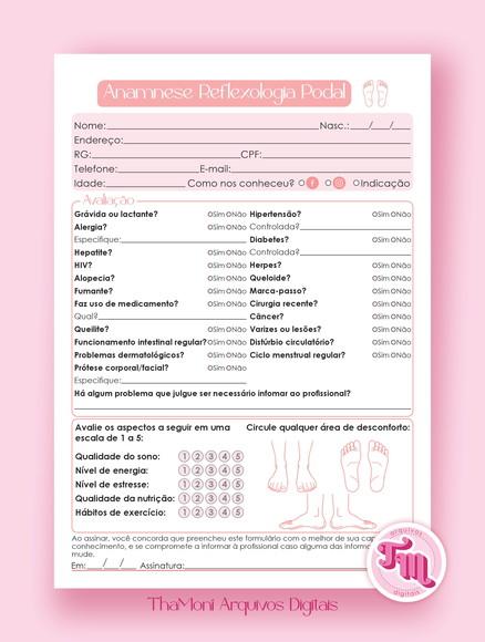 Anamnese Reflexologia Podal - Arquivo Digital
