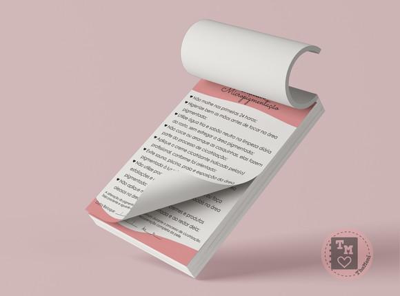 Bloco Cuidados pós Micropigmentação - Miolo Digital
