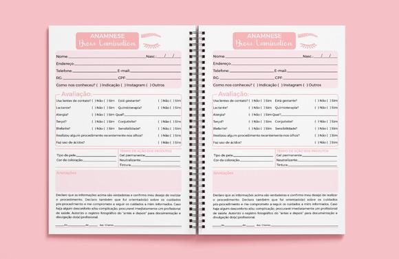 Ficha Anamnese Brow Lamination - Miolo em Arquivo Digital