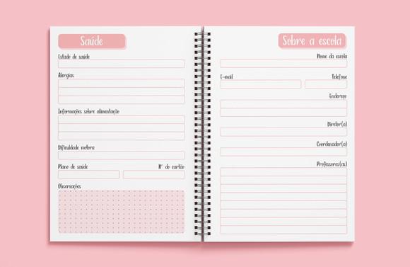 Kit 3 Agendas Escolares (não Datada) - Miolo Arquivo Digital