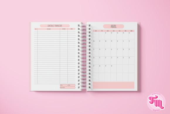Miolo Rosa Agenda 2026 Visão Semanal - Arquivo Digital