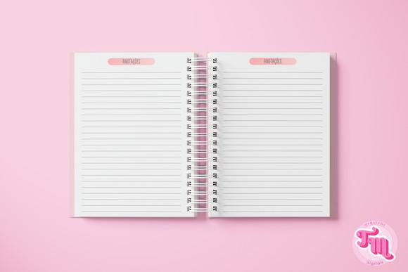 Miolo Rosa Agenda 2026 Visão Semanal - Arquivo Digital