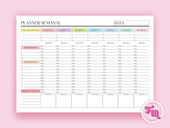 Planner Semanal - Arquivo Digital