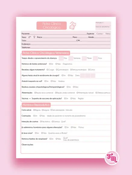 Anamnese Oncológica Veterinária - Arquivo Digital