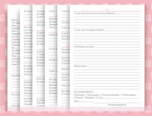 Anamnese Psicopedagogia - Arquivo Digital