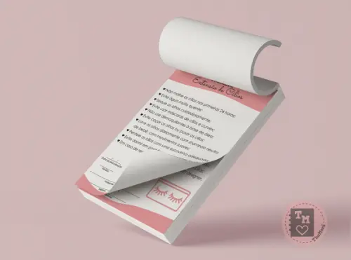 Bloco Cuidados Pós Extensão de Cílios - Miolo Digital