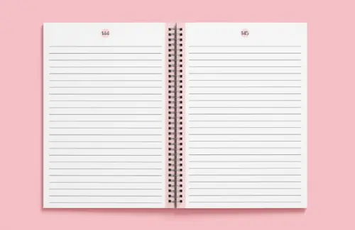 Caderno Numerado Rosa com Índice - Miolo em Arquivo Digital