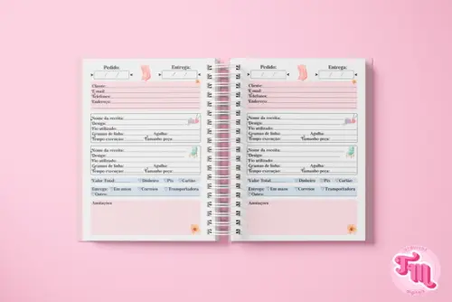 Caderno Pedidos Crochê - Miolo Arquivo Digital