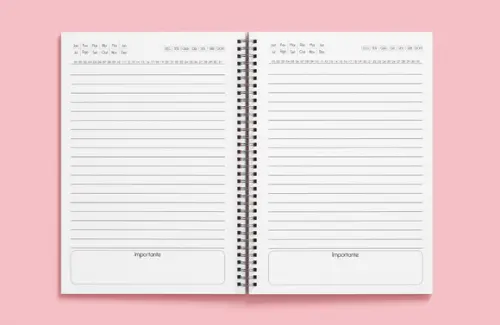 Caderno Simples Cinza - Miolo em Arquivo Digital