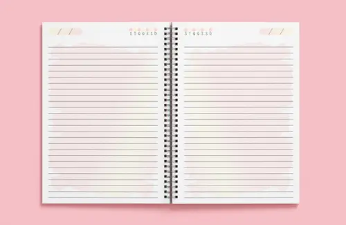 Caderno Simples Colorido - Miolo em Arquivo Digital
