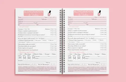 Ficha Anamnese Manicure - Miolo em Arquivo Digital