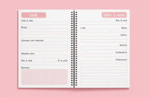 Kit 3 Agendas Escolares (não Datada) - Miolo Arquivo Digital