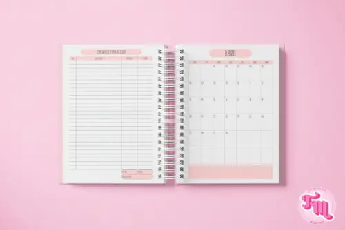 Miolo Rosa Agenda 2026 Visão Semanal - Arquivo Digital