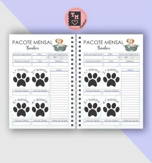 Pacote Mensal de Serviços Pet Shop - Miolo Arquivo Digital