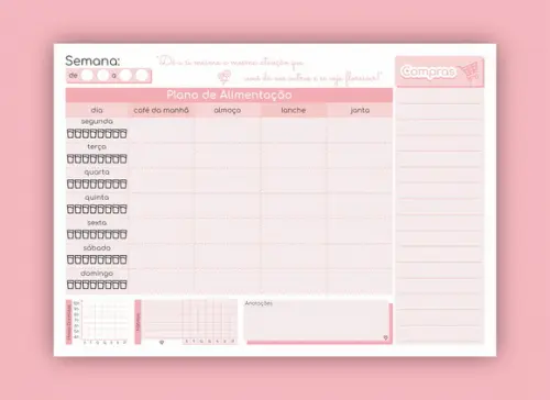 Planner Alimentar Semanal - Arquivo Digital
