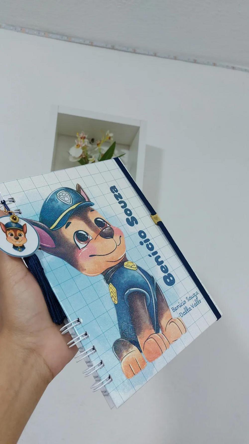 Caderno escolar Personalizado A5 - Patrulha canina Aquarela