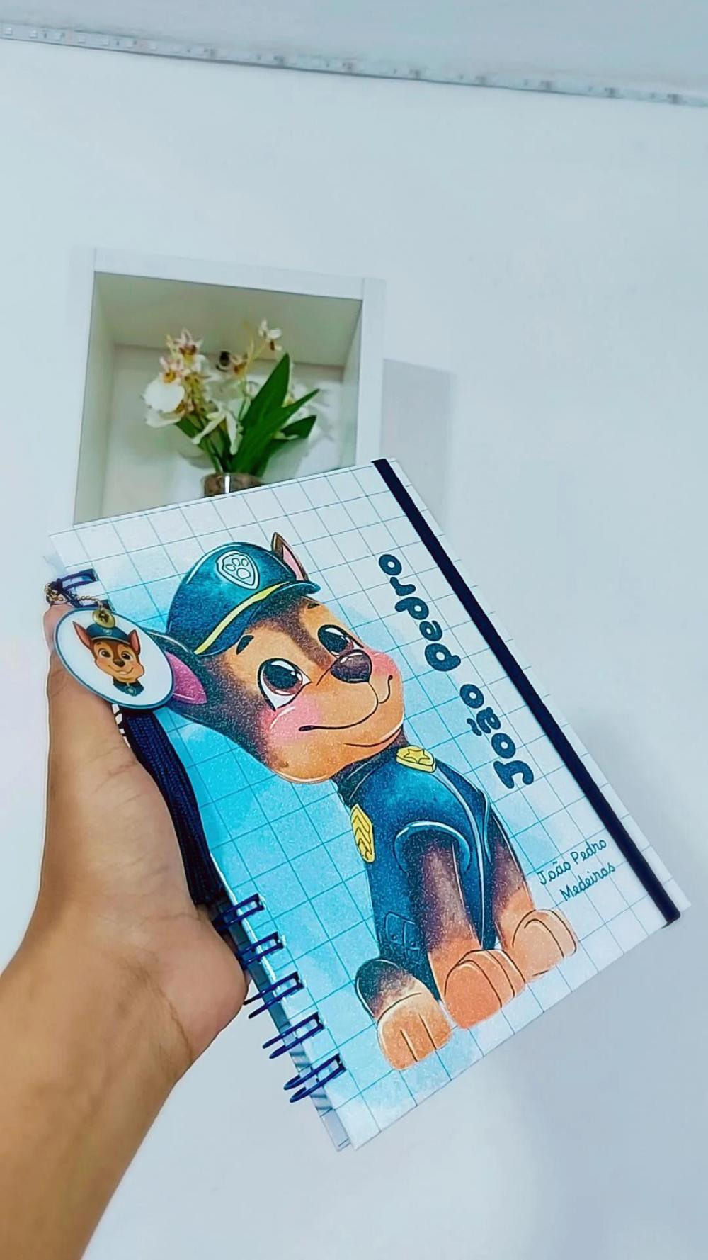 Caderno escolar Personalizado A5 - Patrulha canina Aquarela