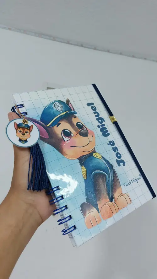 Caderno escolar Personalizado A5 - Patrulha canina Aquarela