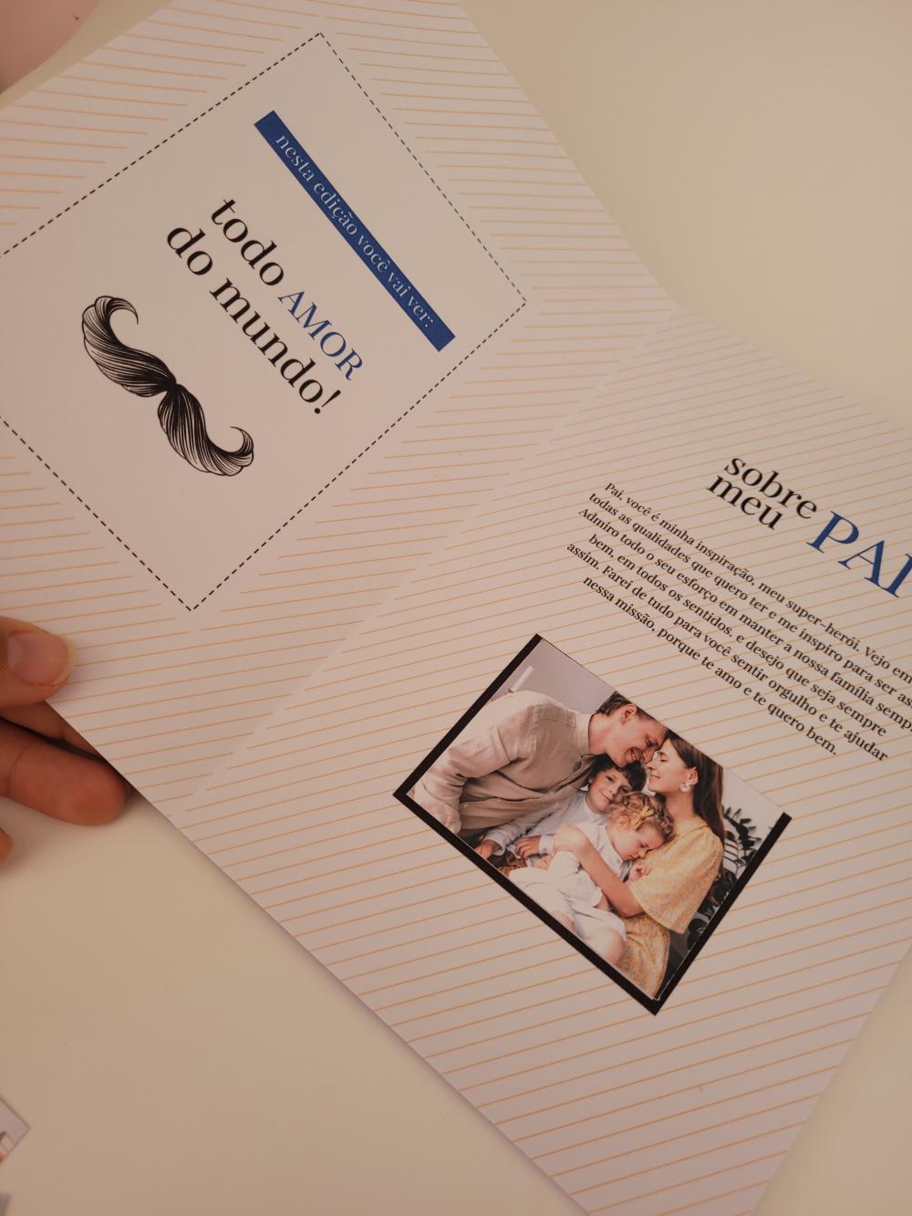 Álbum de Figurinhas Presente Dia dos Pais Personalizado