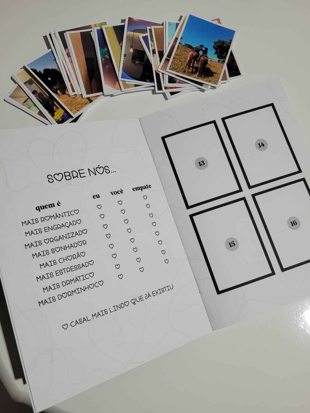 Álbum de Fotos Figurinhas | Presente Aniversário | 1 Ano de Nam