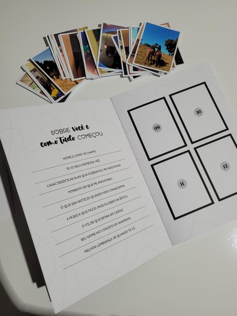 Álbum de Fotos Figurinhas | Presente Aniversário | 1 Ano de Nam