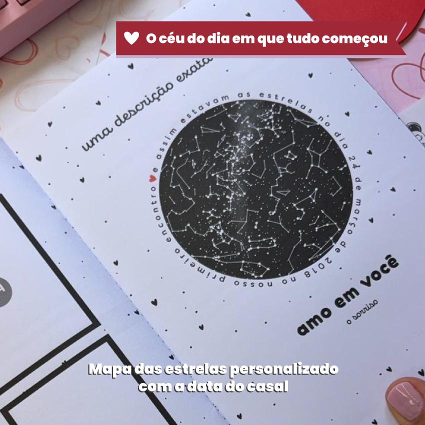 Presente Aniversário Namoro Álbum Figurinhas Personalizado