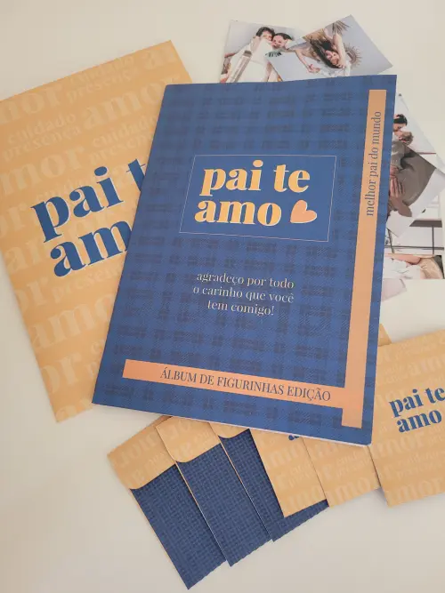 Álbum de Figurinhas Presente Dia dos Pais Personalizado