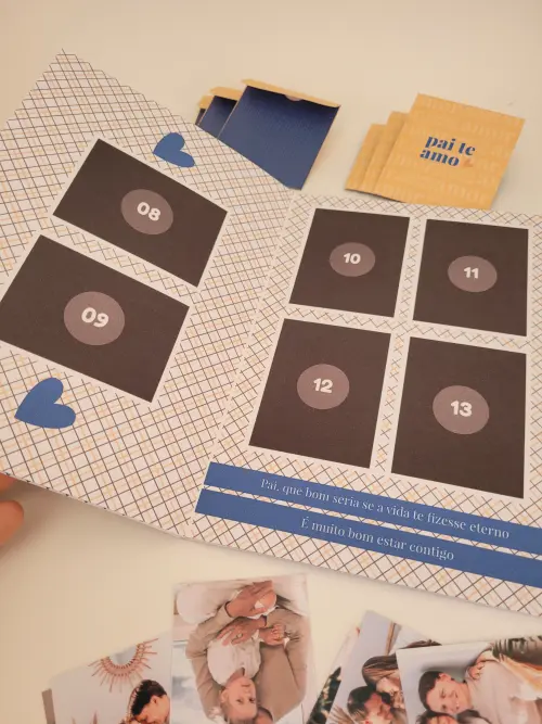 Álbum de Figurinhas Presente Dia dos Pais Personalizado