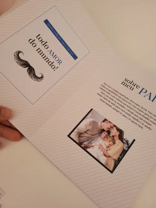 Álbum de Figurinhas Presente Dia dos Pais Personalizado