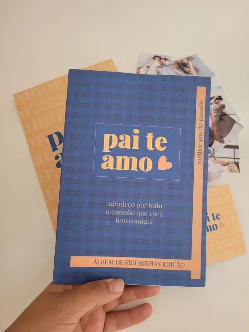 Álbum de Figurinhas Presente Dia dos Pais Personalizado
