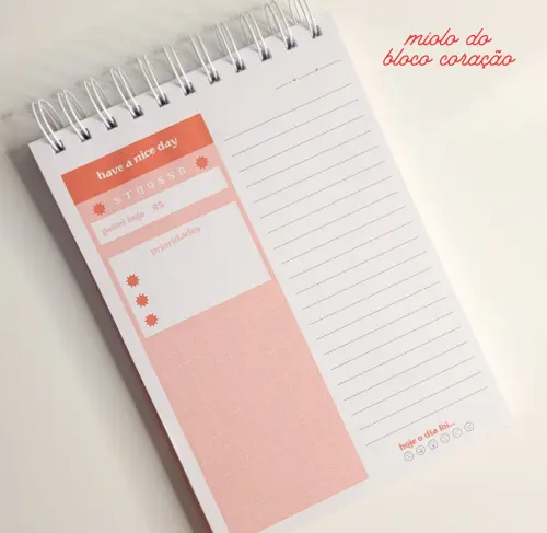 Planner Diário Coração