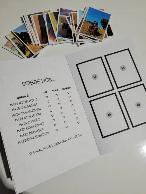 Álbum de Fotos Figurinhas | Presente Aniversário | 1 Ano de Nam