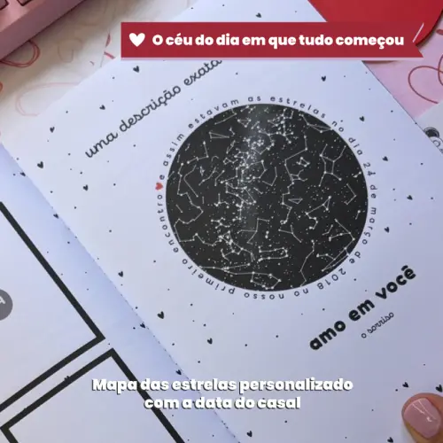 Presente Aniversário Namoro Álbum Figurinhas Personalizado