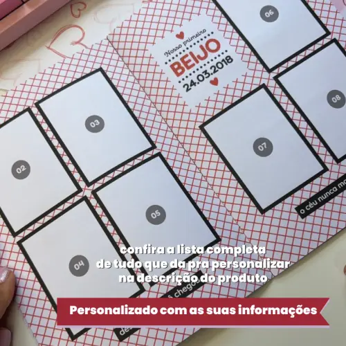 Presente Aniversário Namoro Álbum Figurinhas Personalizado