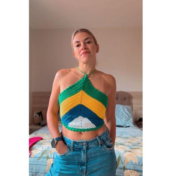 Cropped Fabi em crochê