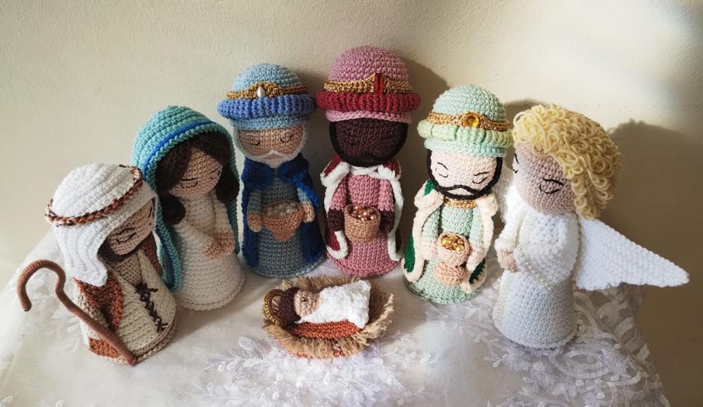 Presépio de crochê 10 peças