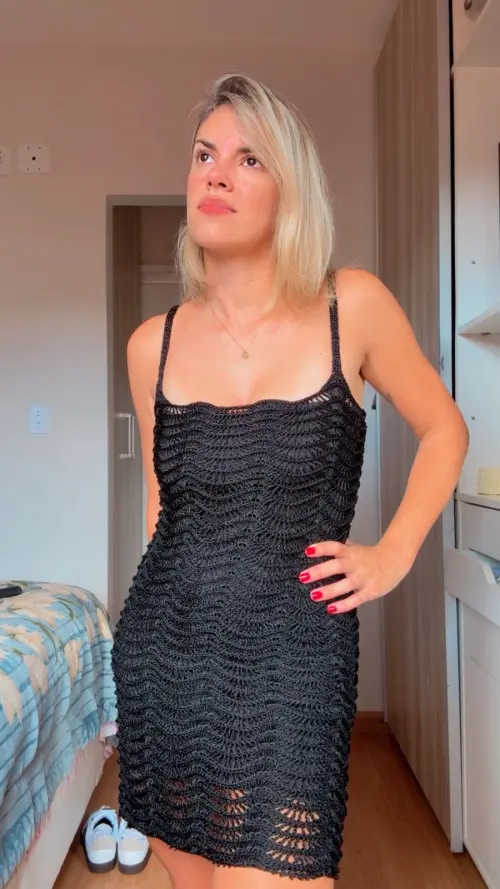 Vestido Isadora em crochê